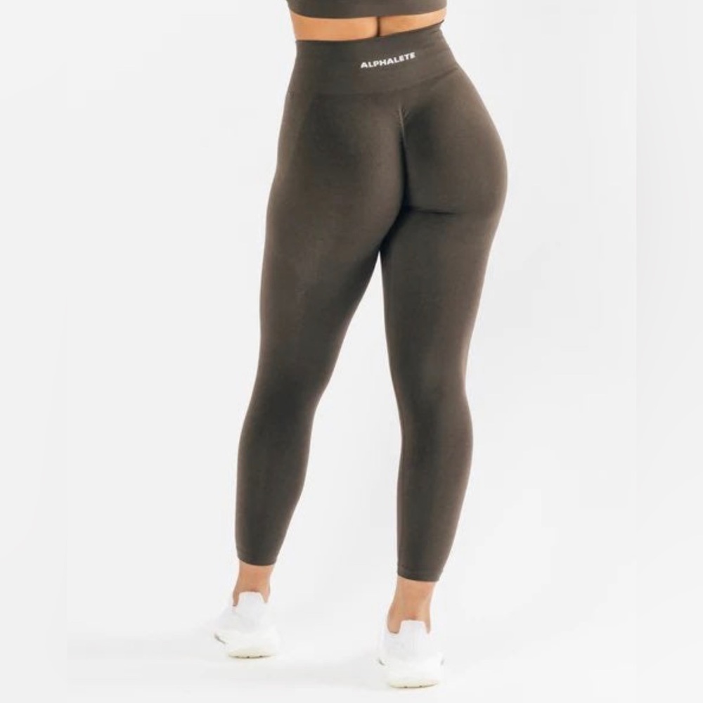 alphalete amplify mocha leggings NWT medium
